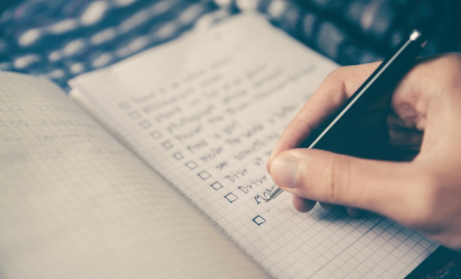 Hand writing task list